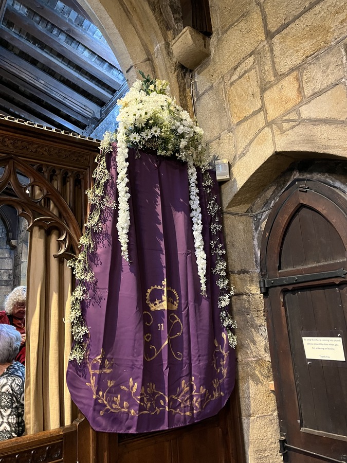 Purple cloth display